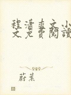 程潇爽文小说全文免费阅读