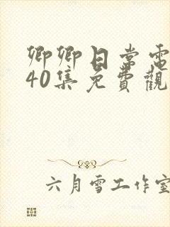 卿卿日常电视剧40集免费观看