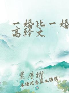 一婚比一婚高的高干文