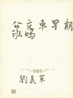 公交车星期天上班吗