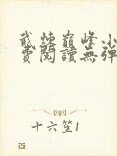 武炼巅峰小说免费阅读无弹窗
