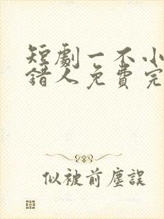 短剧一不小心撩错人免费完整版