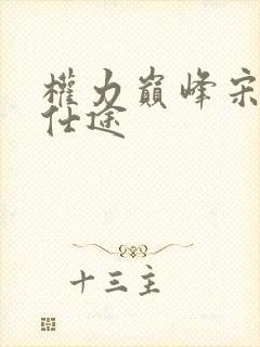 权力巅峰宋观潮仕途