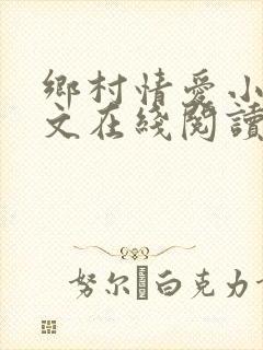 乡村情爱小说全文在线阅读