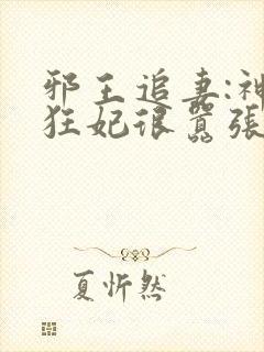 邪王追妻:神医狂妃很嚣张了