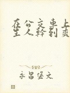 在公交车上被陌生人干到爽