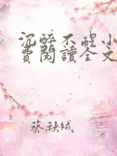 沉醉不醒小说免费阅读全文无弹窗