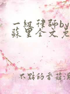 一级律师by木苏里全文免费阅读
