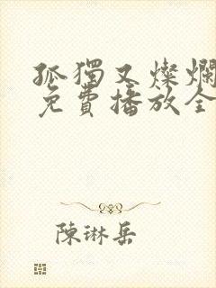 孤独又灿烂的神免费播放全集