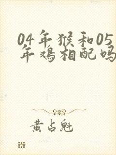 04年猴和05年鸡相配吗