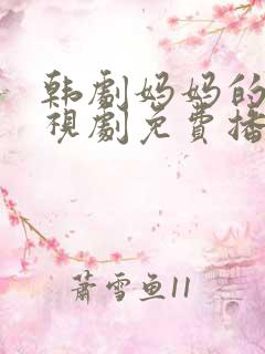 韩剧妈妈的爱电视剧免费播放