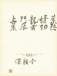 上门龙婿叶辰 叶辰萧初然最新