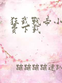 狂武战帝小说免费下载