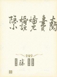 隐婚娇妻太迷人小说免费阅读