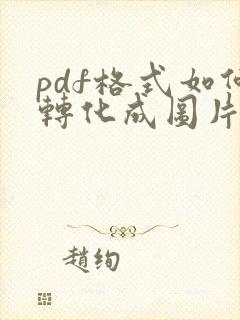 pdf格式如何转化成图片