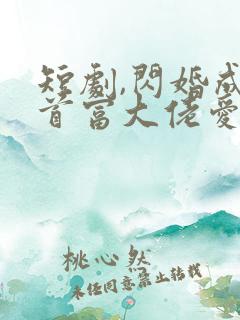 短剧,闪婚成宠首富大佬爱上我免费观看