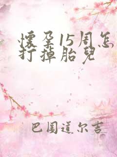 怀孕15周怎么打掉胎儿