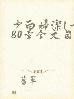 少白妇洁1～180章全文目录