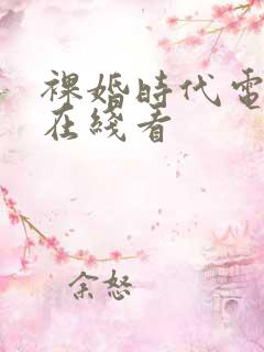 裸婚时代电视剧在线看