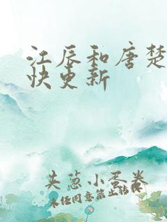 江辰和唐楚楚最快更新