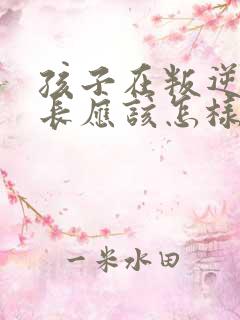孩子在叛逆期家长应该怎样教育孩子