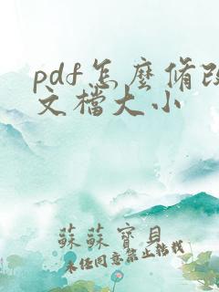 pdf怎么修改文档大小