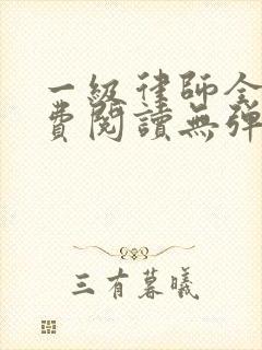 一级律师全文免费阅读无弹窗