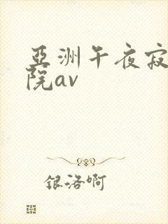 亚洲午夜寂寞影院av