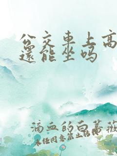 公交车上高潮了还能坐吗