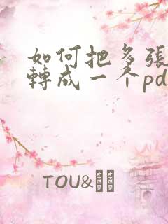 如何把多张图片转成一个pdf