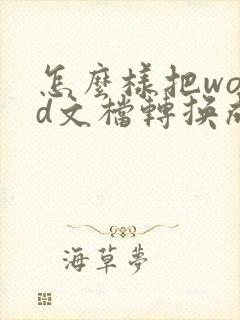 怎么样把word文档转换成pdf文档