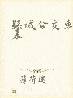 县城公交车时间表