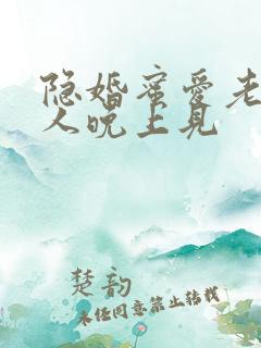 隐婚蜜爱老公大人晚上见