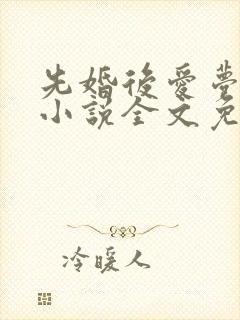 先婚后爱梦筱二小说全文免费阅读