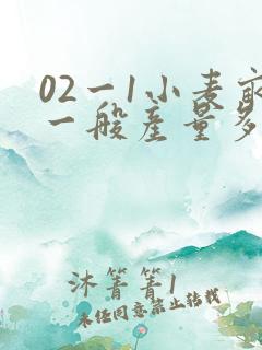 02一1小麦亩一般产量多少斤
