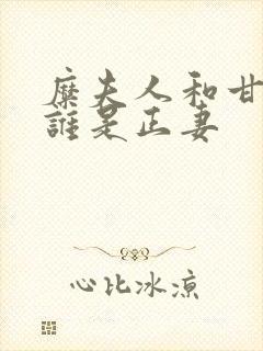 糜夫人和甘夫人谁是正妻