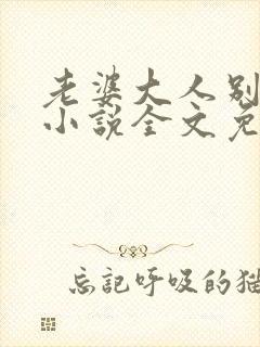 老婆大人别想逃小说全文免费阅读