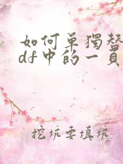 如何单独替换pdf中的一页