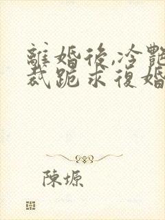 离婚后,冷艳总裁跪求复婚免费在线阅读