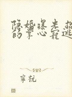 隐婚曝光 总裁的掌心宠逃婚了