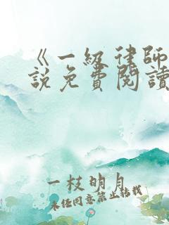 《一级律师》小说免费阅读