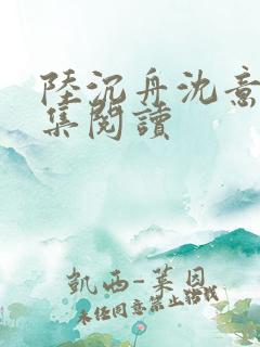 陆沉舟沈意欢全集阅读