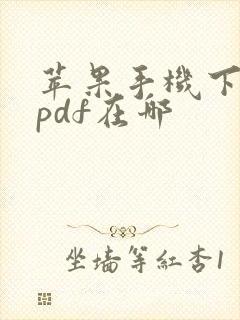 苹果手机下载的pdf在哪