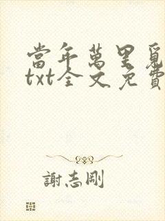 当年万里觅封侯txt全文免费下载