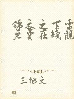 锦衣之下电视剧免费在线观看全集