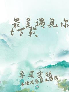 最美遇见你txt下载