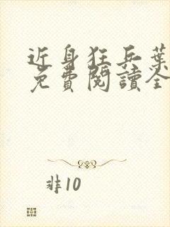 近身狂兵叶军浪免费阅读全文