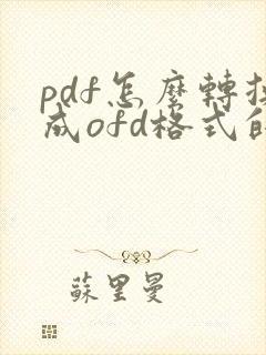pdf怎么转换成ofd格式的电子发票