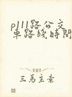 p111路公交车路线时间表