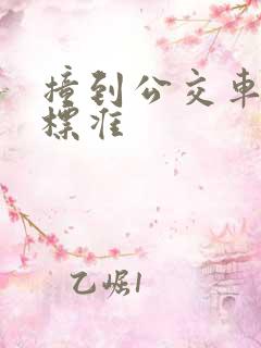 撞到公交车赔偿标准